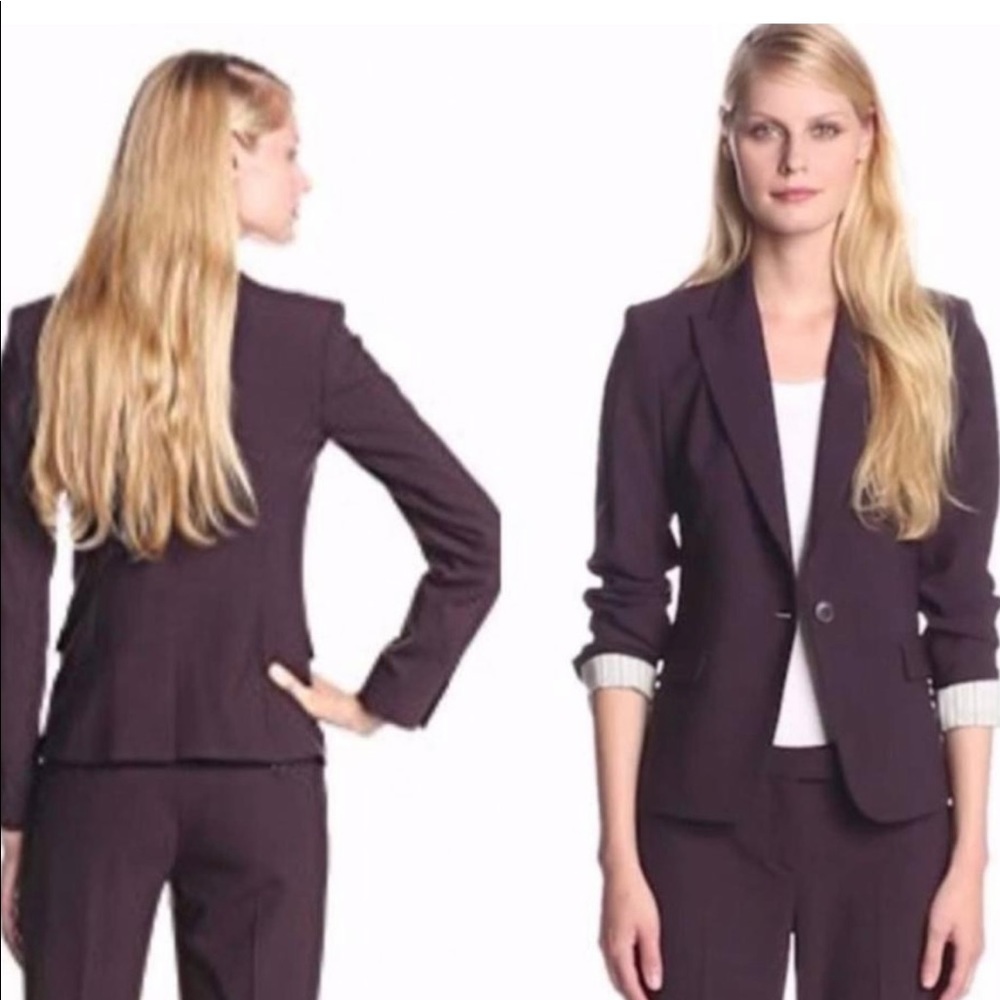 Theory Gabe N Edition Stretch Wool Blazer purple